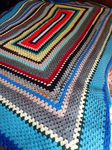 Vintage granny blanket - vintage, hand