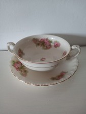 Vintage Grindley Peach blossom soup bowl &  Under Plate   