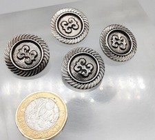 4 Pewter Effect Embossed Metal