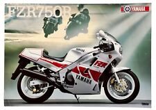 Vintage Yamaha FZR750R Motorcycle Advertising Poster Printed in Japan 1980s