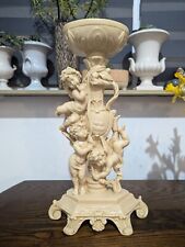 Vintage Resin Cherubs Candle Holder Centerpiece Santini Style