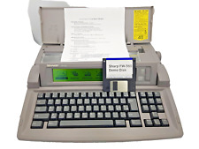 Sharp Font Writer FW-560 Electronic Typewriter Word Processor Floppy Disk LCD