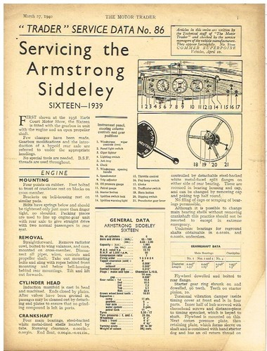 Armstrong siddeley sixteen - siddeley,