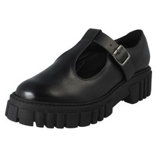 Ladies Clarks Buckle Fastening Chunky Sole T-Bar Smart Shoes "Page Bar"