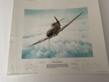 SUPERMARINE SPITFIRE MK1 SIGNED PRINT BY Brian Knight 1st Edition
