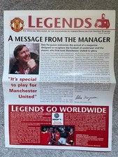 ALEX FERGUSON SIGNED 1st EDITION of the OFFICIAL MAN UNITED LEGENDS MAG 08/ 1999