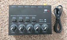 Mini Ultra Low Noise 4 Channel Stereo/Mono Line Mixer For Live Studio Recording