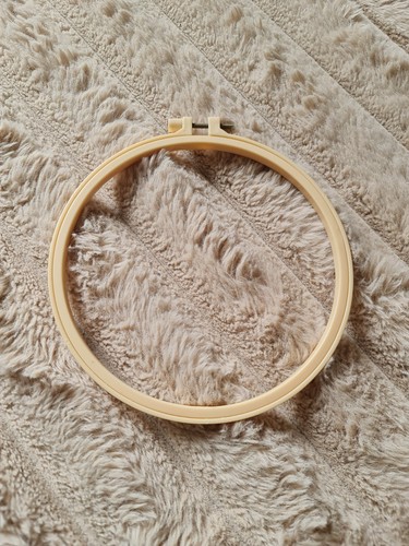 Plastic circle sewing hoop - sewing,