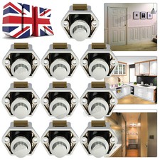 10Pcs Mini Push Button Catch Locks Handle Latch Knob Set Campervan Door Cupboard