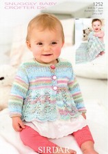 Sirdar Snuggly Baby Crofter DK Knitting Pattern - 1252 Cardigan & Blanket
