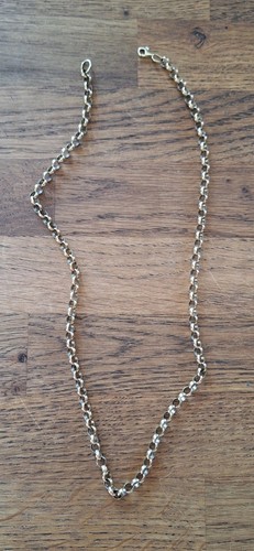 9ct yellow gold belcher chain - gold,