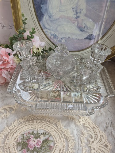 Vintage cut glass dressing - vintage,