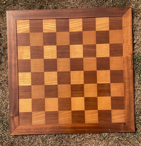 Vintage wooden chess board - vintage,