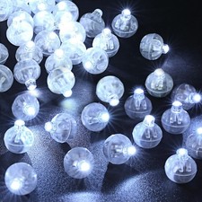 30PCS Balloon Lights White