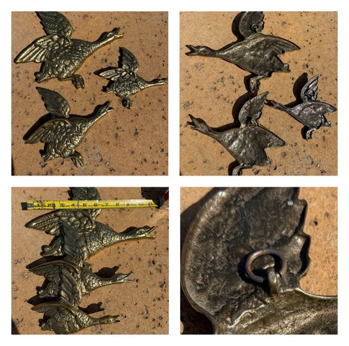 Vintage brass flying - -, ducks