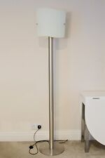 Vintage NATUZZI APIS Floor Lamp, white satin glass and brushed metal