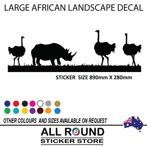 African landscape decal - african,