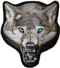 Patch Dorsal/Backend Back Grand Badge Big Size Wolf Patch Embroidered 25x23 cm