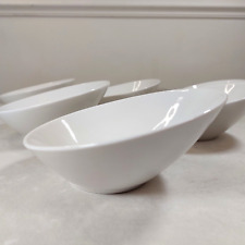 Steelite Distinction Bowls White Asymmetric Sloping Sides Set of 6 18cm Diameter