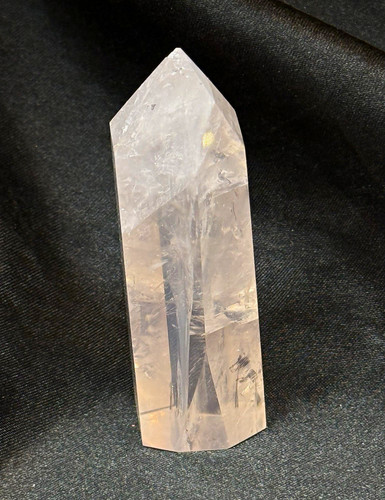 Rose quartz crystal tower
