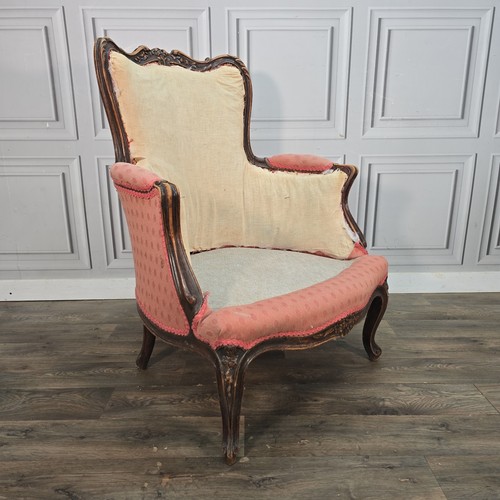 Antique french armchair carved - antique,