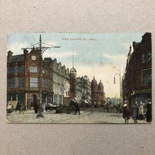 Hull, King Edward Street Old Postcard. Posted 1908