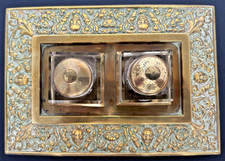 Double Glass Ink Wells on