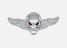 3D Silver Metal Skull with