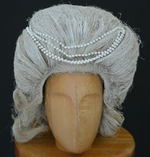 Hand Made, Hemp Replica, 18th century Ladies, Court, Powdered Wig.