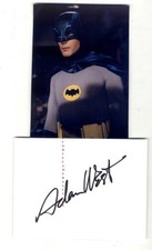 Adam West vintage signed card Batman