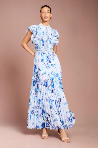 Coast blue fit flare - &,