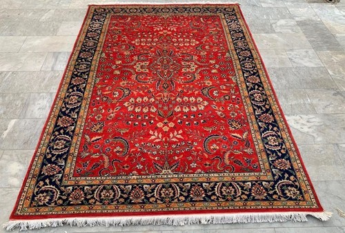 6x9 large afghan wool rug - 6x9,