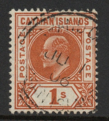 Cayman islands 1905 orange - islands, 1/-