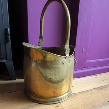 Vintage Brass Coal Scuttle