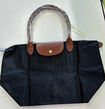 New Long-champ Le Pliage Tote Travel Shoulder Bag Nylon Handbag Large Black L