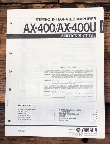 Yamaha 400 400u - yamaha, ax-400u