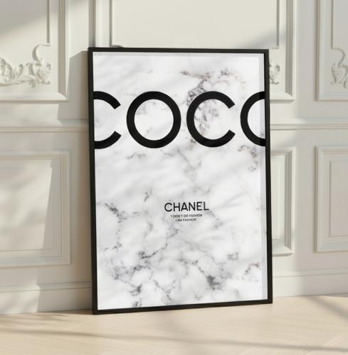 Coco chanel marble wall - chanel, art