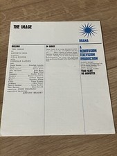 Rediffusion television tv promo booklet The image, Dinsdale Landen, Julia Foster