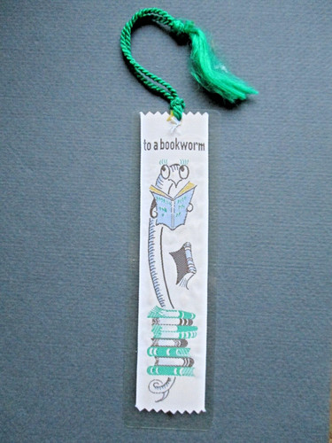 Woven bookmark bookworm - woven,