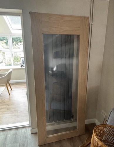 Oak glass internal door - glass,