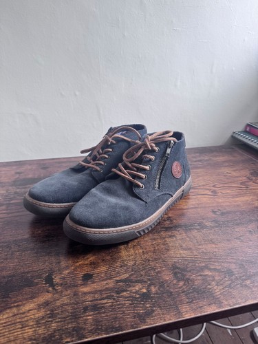 Rieker dark blue - suede, men's