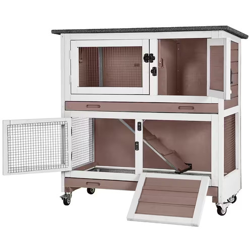 Outdoor indoor bunny hutch - outdoor,