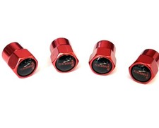 Red Hex Performance Tyre Air Valve Caps Dust Covers 4pcs/set for Cars
