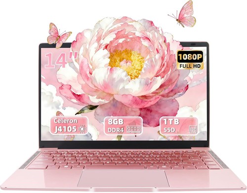 Rose gold laptop computer - gold,