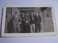 Military Vintage Photo Soldiers outside Preiss Polzei Revier no 6 Police Germany