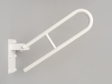 Tropik Home Folding Hinged Bathroom Safety Steel Rail Grab Bar Support Drop Down