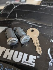 Thule 2x N066 lock cylinder & + key roof rack bars bike rack box