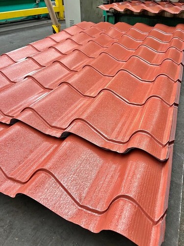 Tile effect metal roofing - effect,