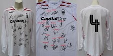 2008-09 Luke Chambers Nottingham Forest Away Shirt Squad Signed + COA & Map
