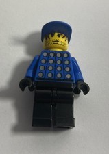 Lego Minifigure, Item soc010, Soccer Player, Red, White and Team, Goalie, No 1